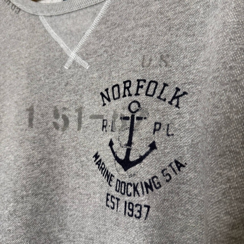 Vintage 1990s Polo Ralph Lauren "Marine Stencil" crewneck sweatshirt size XL - Picture 13 of 13